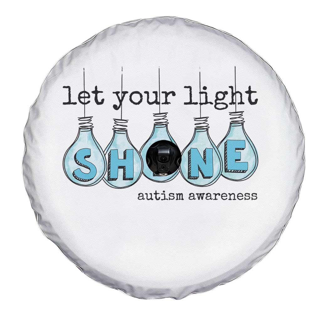 Let Your Light Shine Autism Awareness Spare Tire Cover Light Bulb Autism Acceptance