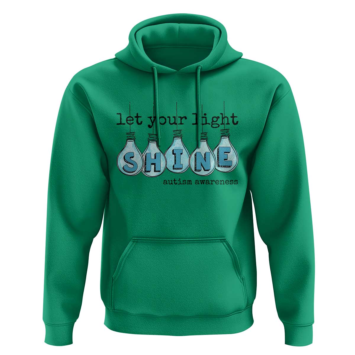 Let Your Light Shine Autism Awareness Hoodie Light Bulb Autism Acceptance