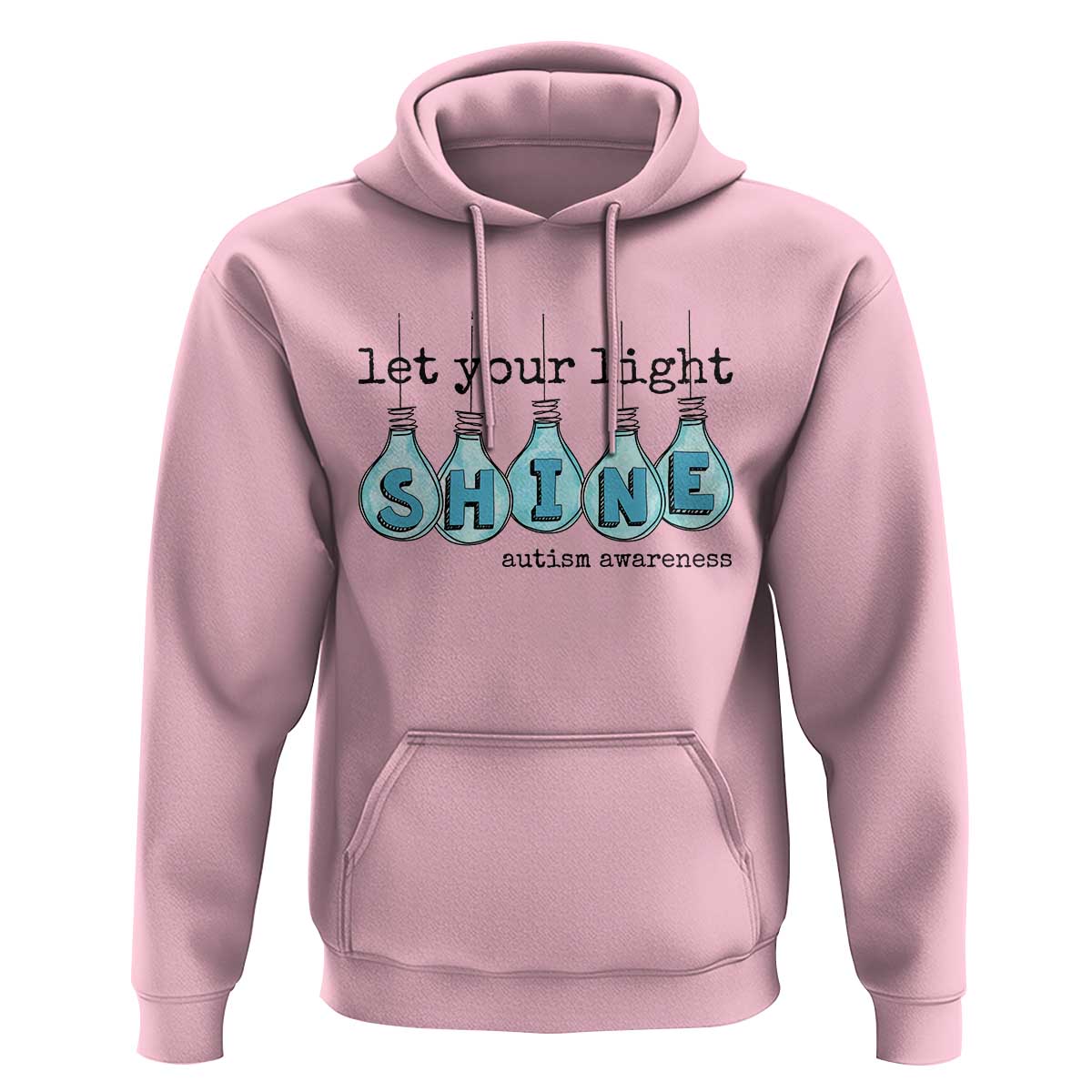 Let Your Light Shine Autism Awareness Hoodie Light Bulb Autism Acceptance