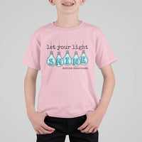 Let Your Light Shine Autism Awareness T Shirt For Kid Light Bulb Autism Acceptance
