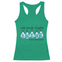 Let Your Light Shine Autism Awareness Racerback Tank Top Light Bulb Autism Acceptance