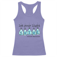 Let Your Light Shine Autism Awareness Racerback Tank Top Light Bulb Autism Acceptance