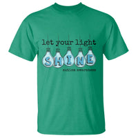 Let Your Light Shine Autism Awareness T Shirt Light Bulb Autism Acceptance