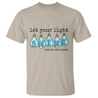 Let Your Light Shine Autism Awareness T Shirt Light Bulb Autism Acceptance