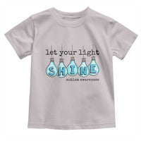 Let Your Light Shine Autism Awareness Toddler T Shirt Light Bulb Autism Acceptance