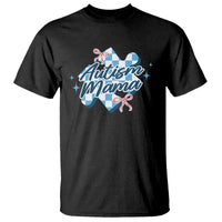 Autism Mama Coquette Puzzle Piece Pink Bow T Shirt