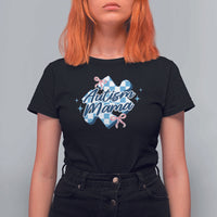 Autism Mama Coquette Puzzle Piece Pink Bow T Shirt For Women