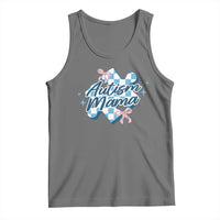 Autism Mama Coquette Puzzle Piece Pink Bow Tank Top