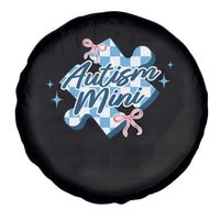Autism Mini Coquette Puzzle Piece Pink Bow Spare Tire Cover