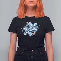 Autism Mini Coquette Puzzle Piece Pink Bow T Shirt For Women