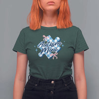 Autism Mini Coquette Puzzle Piece Pink Bow T Shirt For Women