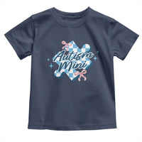 Autism Mini Coquette Puzzle Piece Pink Bow Toddler T Shirt