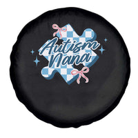 Autism Nana Coquette Puzzle Piece Pink Bow Spare Tire Cover