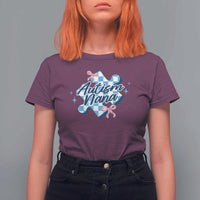 Autism Nana Coquette Puzzle Piece Pink Bow T Shirt For Women