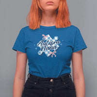 Autism Nana Coquette Puzzle Piece Pink Bow T Shirt For Women