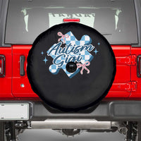 Autism Gigi Coquette Puzzle Piece Pink Bow Spare Tire Cover