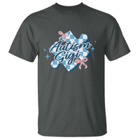 Autism Gigi Coquette Puzzle Piece Pink Bow T Shirt