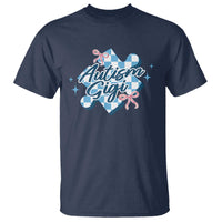 Autism Gigi Coquette Puzzle Piece Pink Bow T Shirt