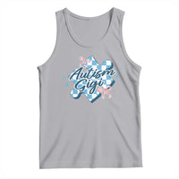Autism Gigi Coquette Puzzle Piece Pink Bow Tank Top