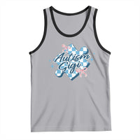 Autism Gigi Coquette Puzzle Piece Pink Bow Tank Top
