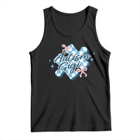 Autism Gigi Coquette Puzzle Piece Pink Bow Tank Top