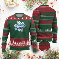 Autism Mama Coquette Puzzle Piece Pink Bow Ugly Christmas Sweater