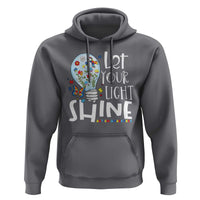 Autism Awareness Hoodie Let Your Light Shine Puzzle Ribbon Inspirational Quote