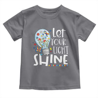 Autism Awareness Toddler T Shirt Let Your Light Shine Puzzle Ribbon Inspirational Quote