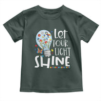 Autism Awareness Toddler T Shirt Let Your Light Shine Puzzle Ribbon Inspirational Quote