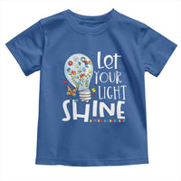 Autism Awareness Toddler T Shirt Let Your Light Shine Puzzle Ribbon Inspirational Quote