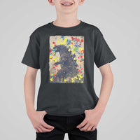 Funny Autism Awareness Japanese Giant Monster T Shirt For Kid Colorful Puzzles