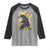 Funny Autism Awareness Japanese Giant Monster Raglan Shirt Colorful Puzzles