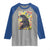 Funny Autism Awareness Japanese Giant Monster Raglan Shirt Colorful Puzzles