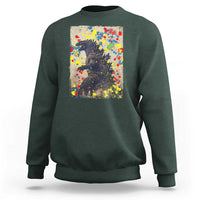 Funny Autism Awareness Japanese Giant Monster Sweatshirt Colorful Puzzles