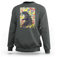 Funny Autism Awareness Japanese Giant Monster Sweatshirt Colorful Puzzles