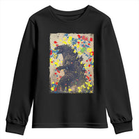 Funny Autism Awareness Japanese Giant Monster Youth Sweatshirt Colorful Puzzles
