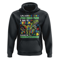 Funny Autism Awareness Dinosaur Hoodie I'm Not Misbehaving I Have Autism Please Be Understanding