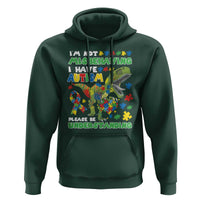 Funny Autism Awareness Dinosaur Hoodie I'm Not Misbehaving I Have Autism Please Be Understanding