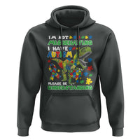 Funny Autism Awareness Dinosaur Hoodie I'm Not Misbehaving I Have Autism Please Be Understanding