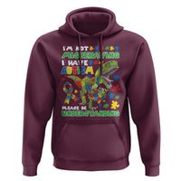 Funny Autism Awareness Dinosaur Hoodie I'm Not Misbehaving I Have Autism Please Be Understanding