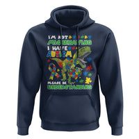 Funny Autism Awareness Dinosaur Hoodie I'm Not Misbehaving I Have Autism Please Be Understanding