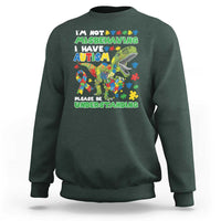 Funny Autism Awareness Dinosaur Sweatshirt I'm Not Misbehaving I Have Autism Please Be Understanding
