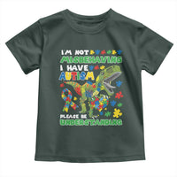 Funny Autism Awareness Dinosaur Toddler T Shirt I'm Not Misbehaving I Have Autism Please Be Understanding
