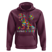 Funny Autism Awareness Embrace Differences Hoodie Puzzle Dinosaur
