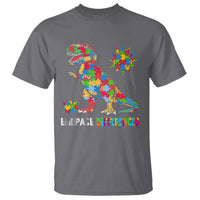 Funny Autism Awareness Embrace Differences T Shirt Puzzle Dinosaur