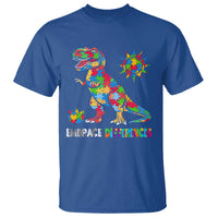 Funny Autism Awareness Embrace Differences T Shirt Puzzle Dinosaur