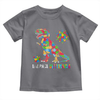 Funny Autism Awareness Embrace Differences Toddler T Shirt Puzzle Dinosaur