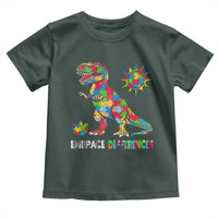 Funny Autism Awareness Embrace Differences Toddler T Shirt Puzzle Dinosaur