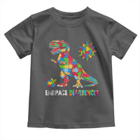 Funny Autism Awareness Embrace Differences Toddler T Shirt Puzzle Dinosaur