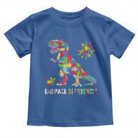 Funny Autism Awareness Embrace Differences Toddler T Shirt Puzzle Dinosaur
